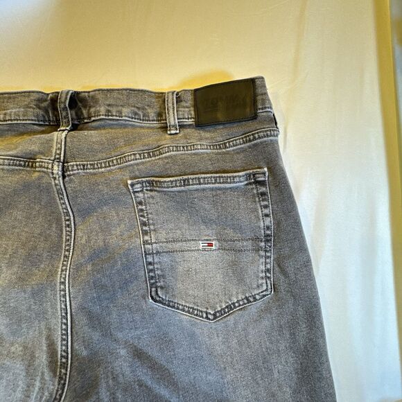 Tommy Jeans Scanton Slim Men’s 42x31 Gray Wash Denim Stretch Jeans Workwear - Picture 15 of 16